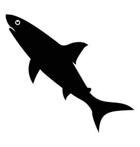 野生海洋动物, 鲨鱼字形矢量图标