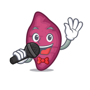 红薯矢量唱红薯吉祥物卡通照片