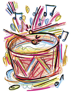 鼓素描滚筒素描照片