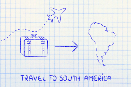 旅游行业 飞机及行李去南美洲