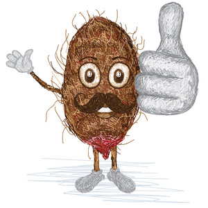 香芋芋头 xanthosoma 胡子插画