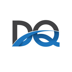 dq 字母徽标, 初始徽标标识为您的企业和公司