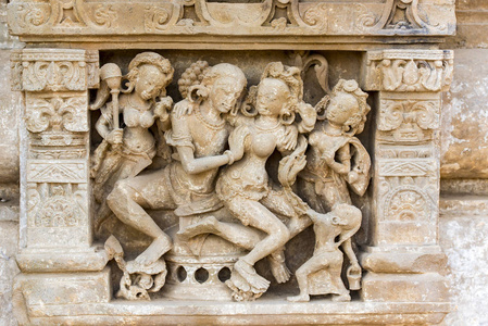 印度建筑传统风格模式与浮雕图片