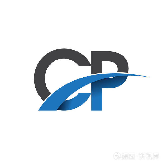 cp字母徽标您的企业和公司的初始徽标标识