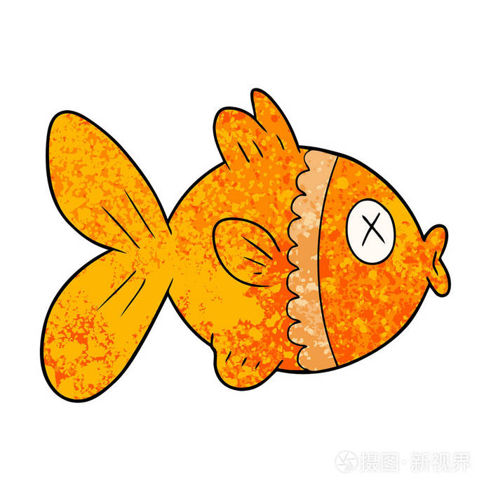 卡通金鱼的矢量图解