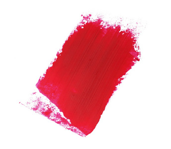 红色摇滚画笔描边油漆隔离在白色的背景下，具有剪切路径