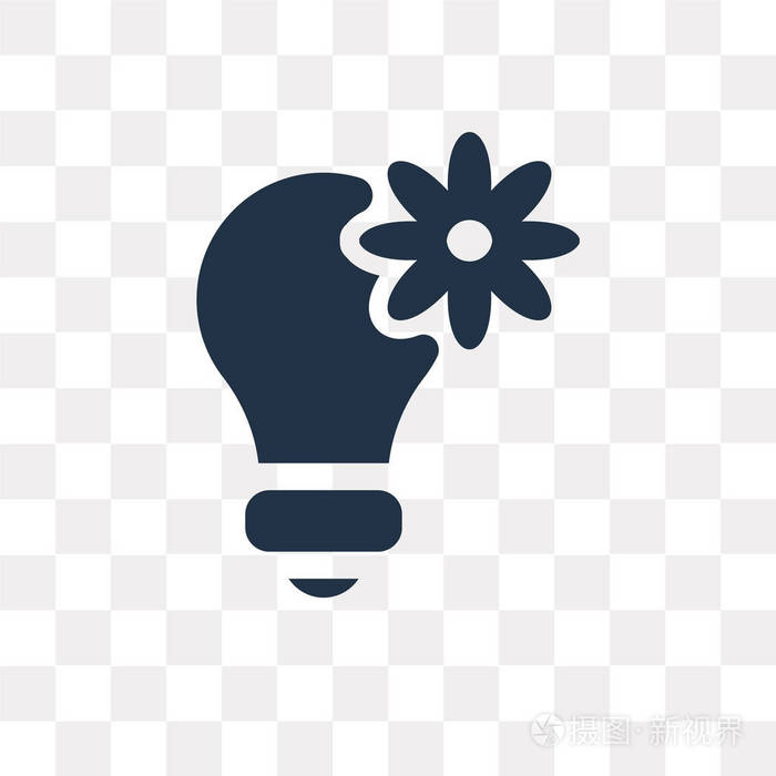 光矢量图标在透明背景下隔离, 光透明度概念可用于 web 和移动