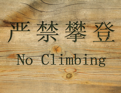 禁止爬树.热带自然细节.