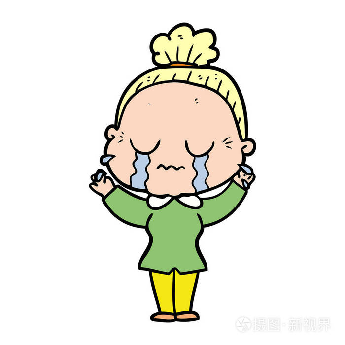动画片哭泣的老太太