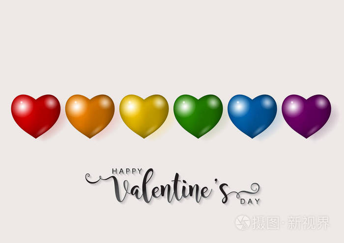 情人节贺卡模板与现实的美丽的玫瑰和心脏背景颜色