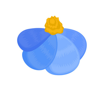 老式的蓝色小花