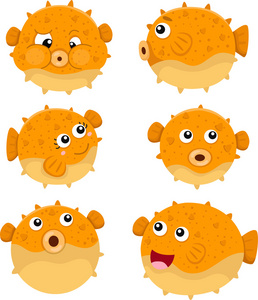 可爱的河豚鱼卡通图片