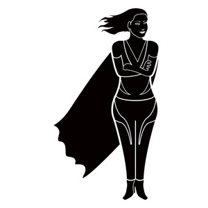 女超人卡通人物剪影照片