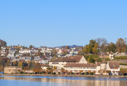 rapperswil，秋季城市景观