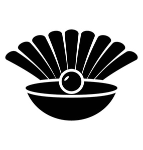 贝壳珍珠的图标设计照片