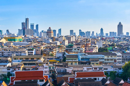 泰国曼谷城市天际线鸟瞰图