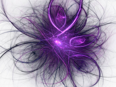 紫色抽象分形背景3d 渲染