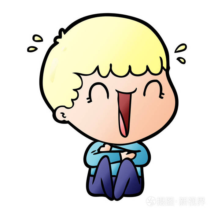 笑卡通人的媒介例证