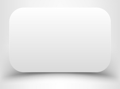 空白的白色矩形和圆角