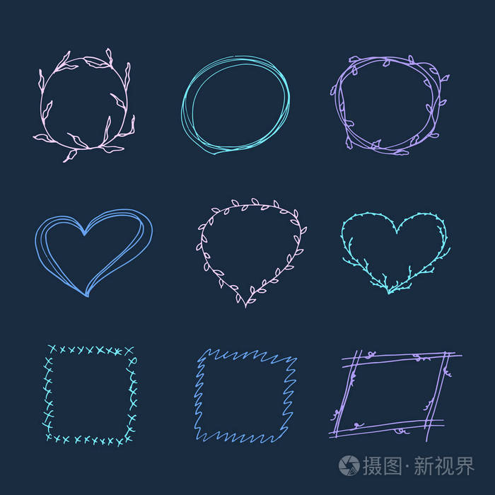 手绘框架集