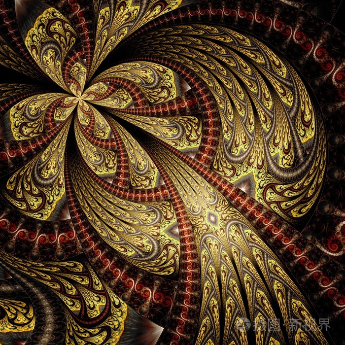 数码艺术作品创意图形对称形花