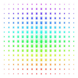 蟑螂图标半色调光谱图案