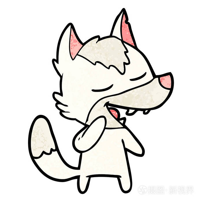 卡通狼笑的矢量例证