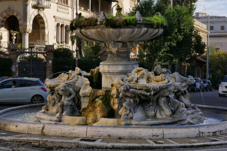青蛙喷泉在罗马