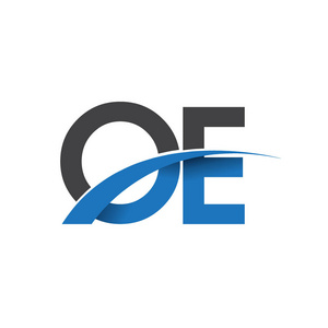 oe 字母徽标, 您的企业和公司的初始徽标标识