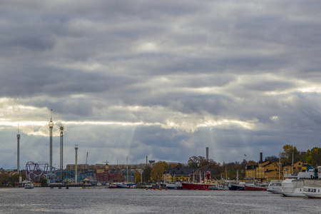 斯德哥尔摩城市和波罗的海的看法