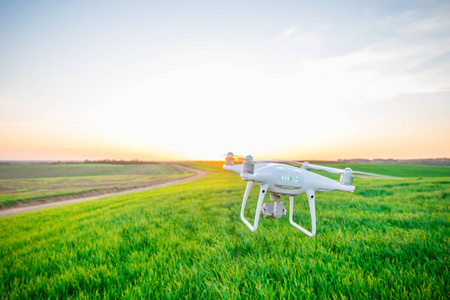 绿玉米田无人机 quadcopter