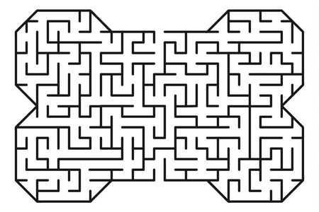 抽象迷宫迷宫与入口和出口。矢量迷宫235