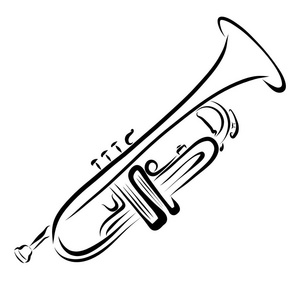 小号的剪影图片-小号的剪影素材-小号的剪影插画-摄图新视界