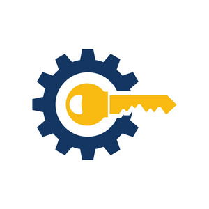 关键齿轮标志图标设计照片