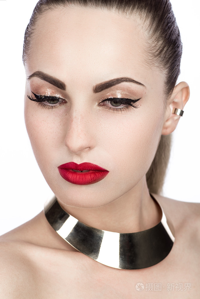 完美化妆的女人