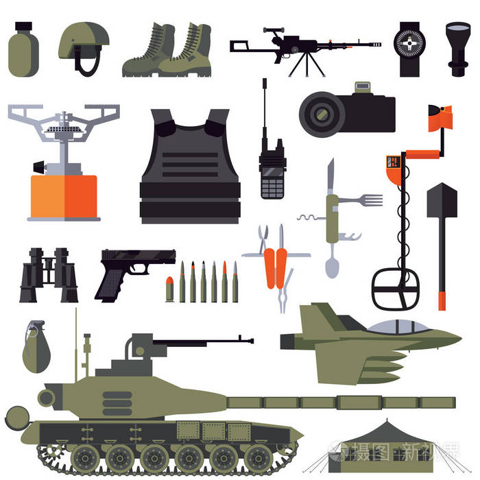 士兵的武器和盔甲, 衣服和车辆