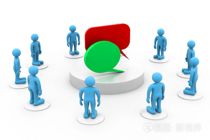 着泡泡的3d 人形图标照片 正版商用图片087x27 摄图新视界