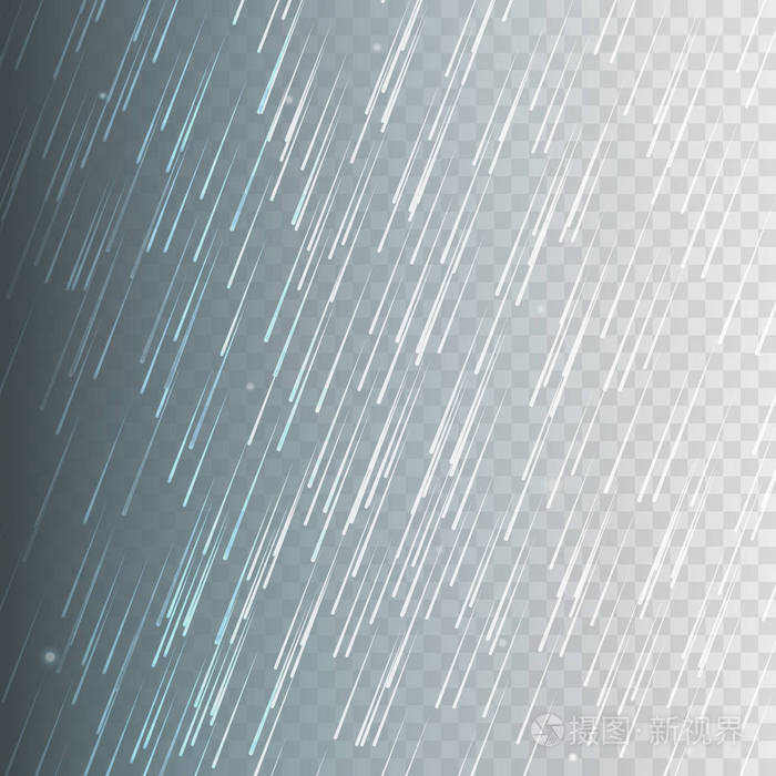 股票矢量插图雨 降雨隔离在一个透明的背景 暴雨 大雨 降雨 小雨 雨天 雨林 季风 水滴 Eps 10插画 正版商用图片087zqx 摄图新视界