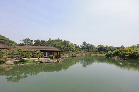 日本四国海盆高松 Ritsurin 公园禅园
