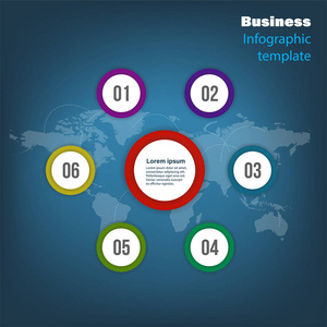 商业信息图形。可用于图表年度报告网页设计