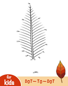 数字游戏, 教育点点游戏儿童, 山毛榉叶