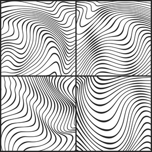 海洋波纹海洋波浪线矢量纹理, 轮廓波纹海浪, 条纹图案照片