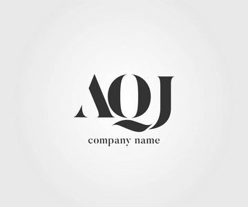 信函徽标 Aqj 商业横幅模板