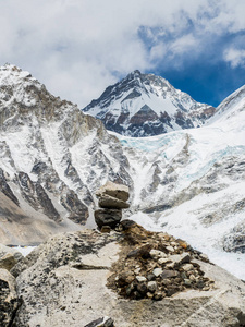 喜马拉雅山的路线到珠穆朗玛峰基地营地的看法