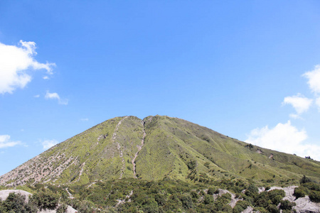 卡瓦溴, 是一个活跃的火山和腾格里沙漠地块的一部分, 在东爪哇, 印度尼西亚