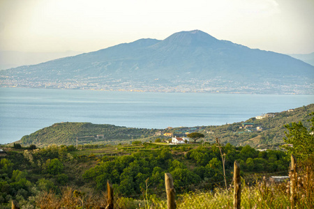 索伦托半岛和海湾, 那不勒斯, 意大利的风景