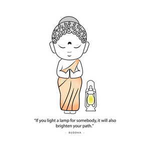 可爱的小佛陀与引述照片