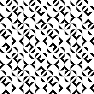 黑色和白色的几何无缝图案
