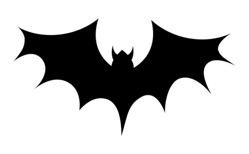 吓人蝙蝠形状矢量图片