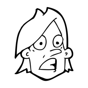 动漫惊恐的脸照片